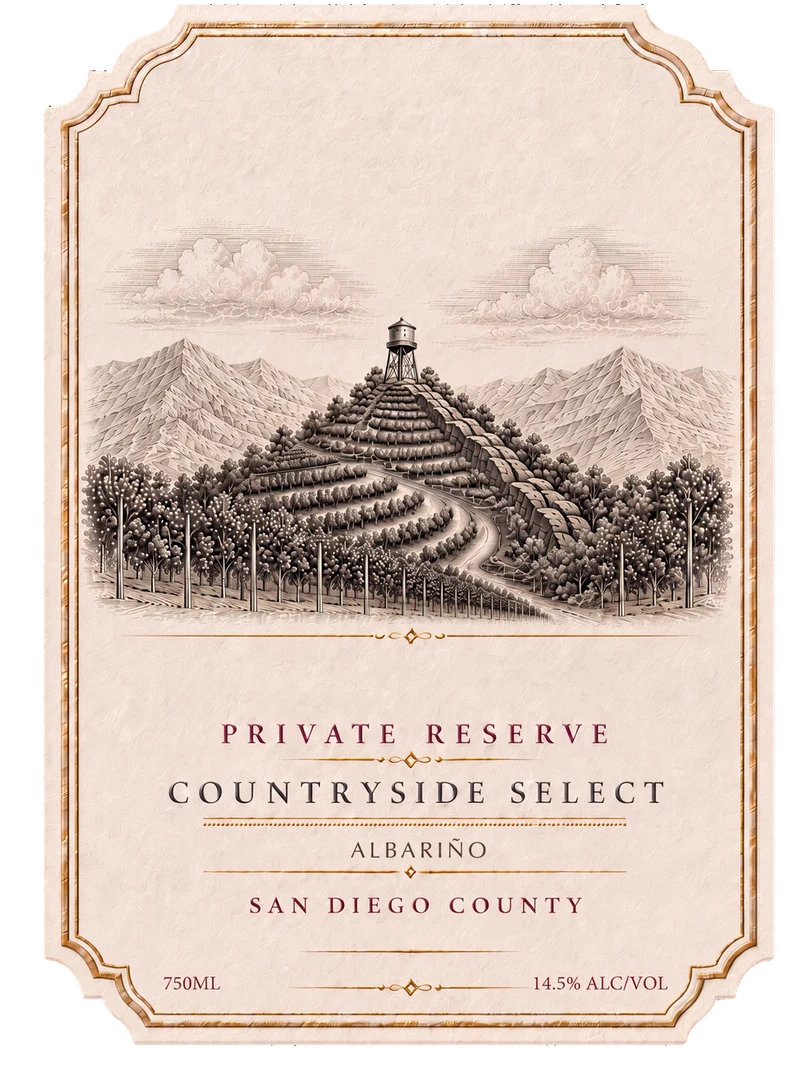 Countryside Select — white wine label