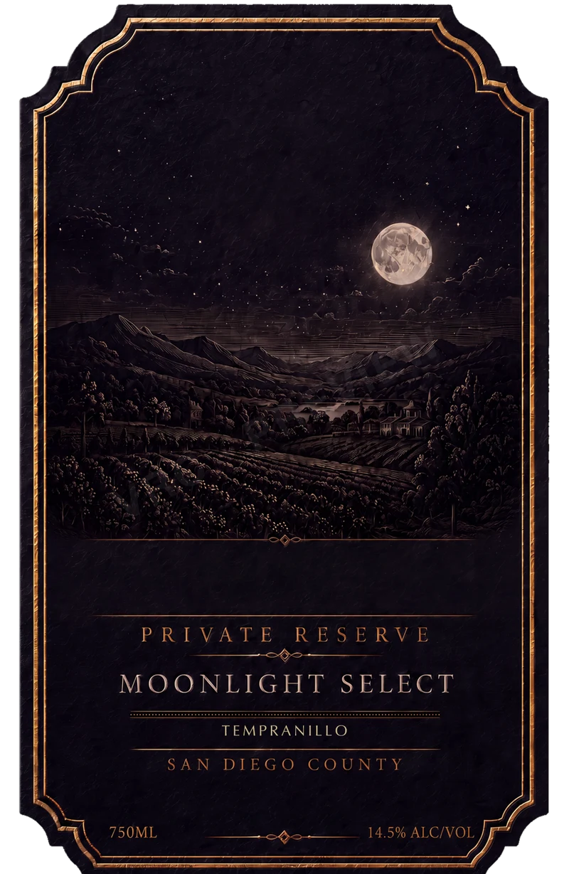 Moonlight Select — red wine label